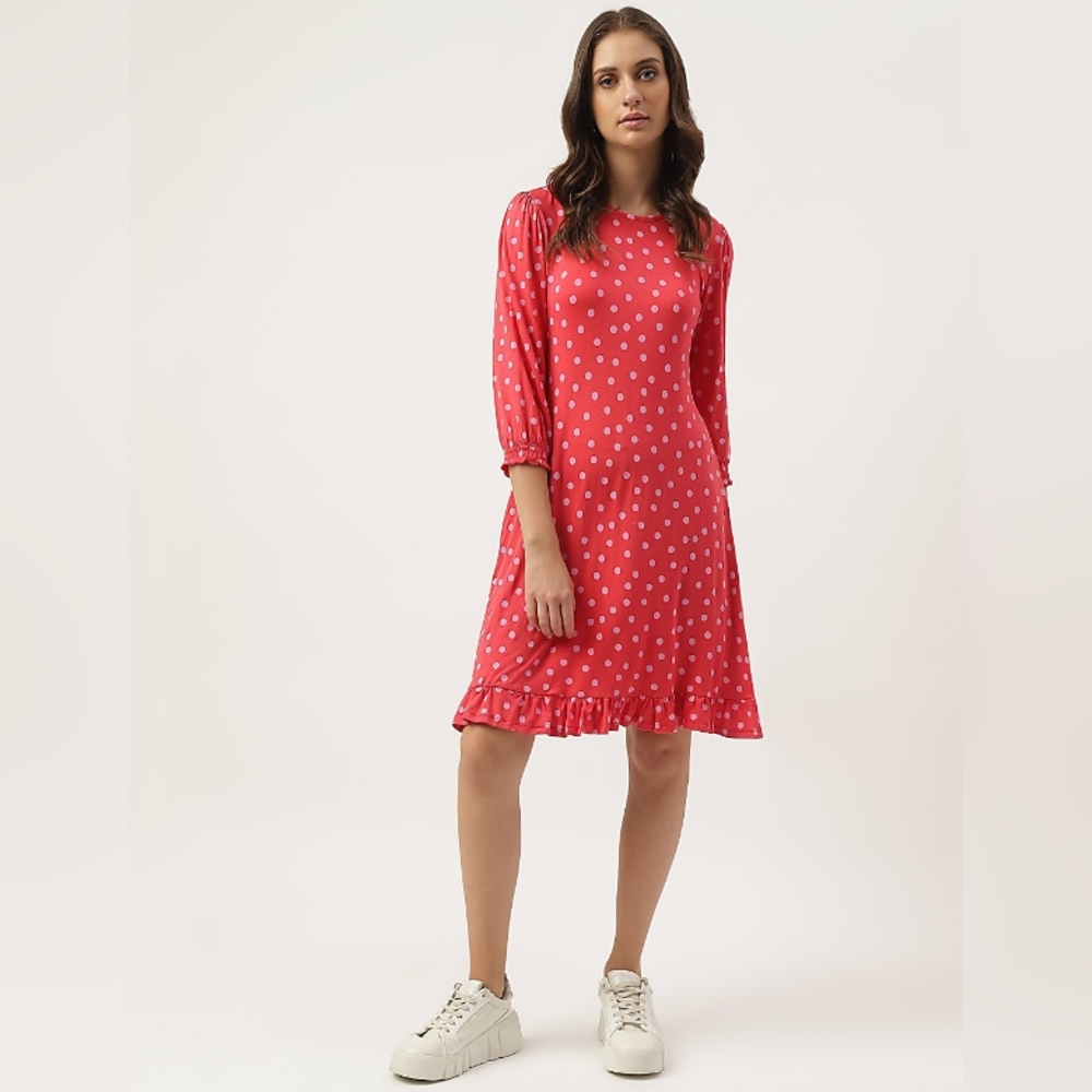 Size 14 M&S Collection Polka Dot Midi Dress